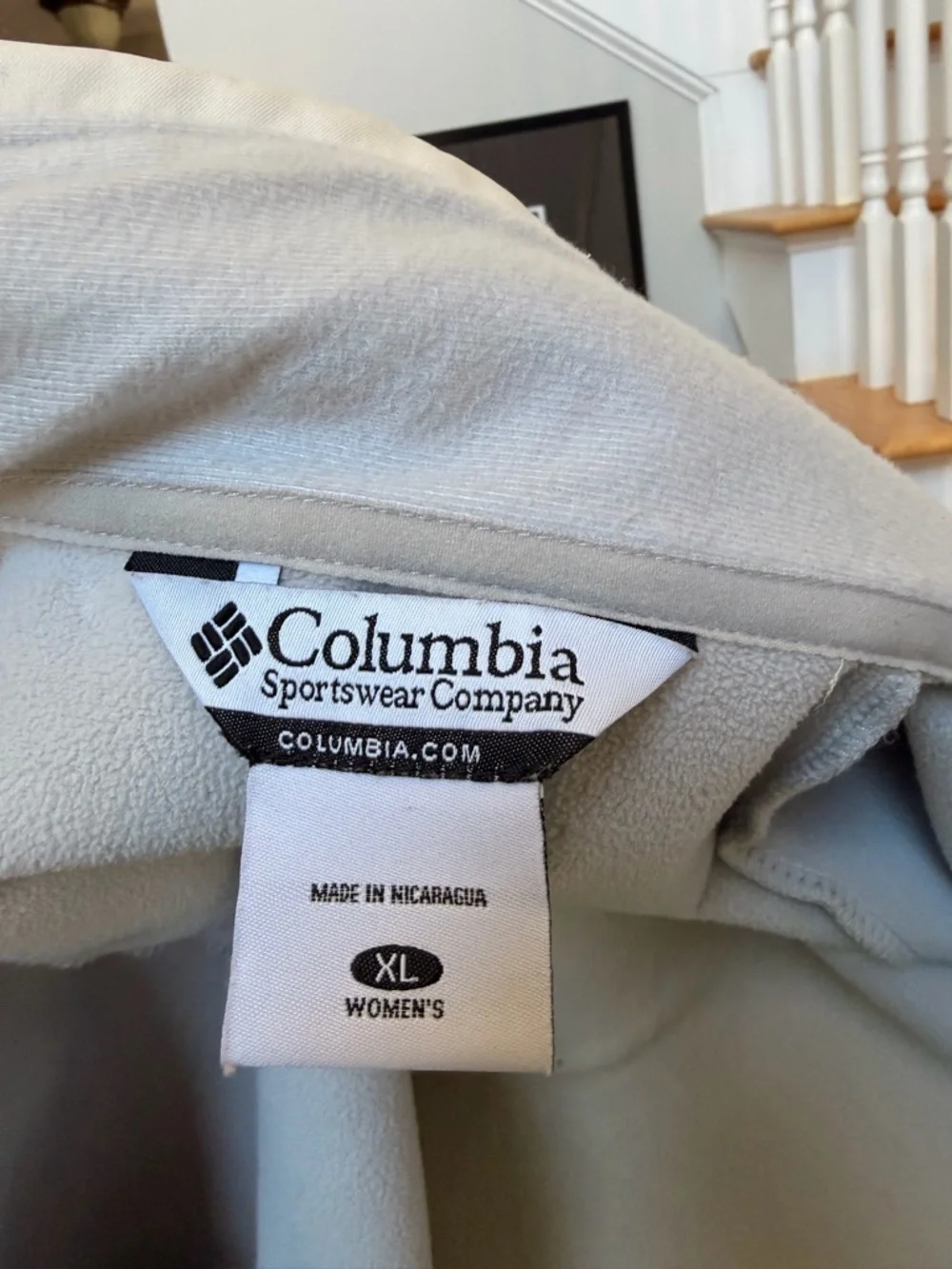 Columbia Women's XL Ivory Cream Full-Zip Softshell Jacket Lightweight Spring - Picture 8 of 9
